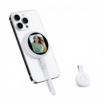 Magnetic Selfie Monitor Screen for iPhone AMOLED 60FPS Vlog Off White