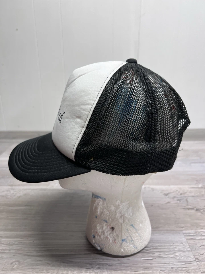 Gorra de camionero vintage Snapback I'm Retired Eat Your Heart Our Black White Mesh Cap Foto 3 de 4