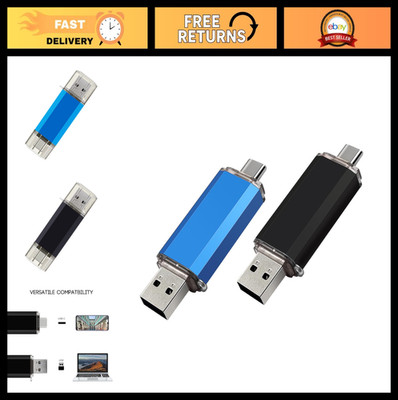 128GB USB C Flash Drive 2-Pack - Dual Type C & USB A Memory Stick, 2-in-1 Thumb