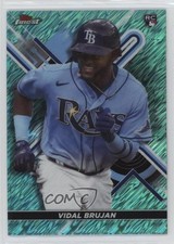 2022 Topps Finest Aqua Shimmer Refractor 175/175 Vidal Brujan #3 nd3