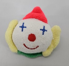 Vintage Eden Terry Cloth Clown Plush Rattle Wristlet Baby Lovey Stuffed Toy Mini