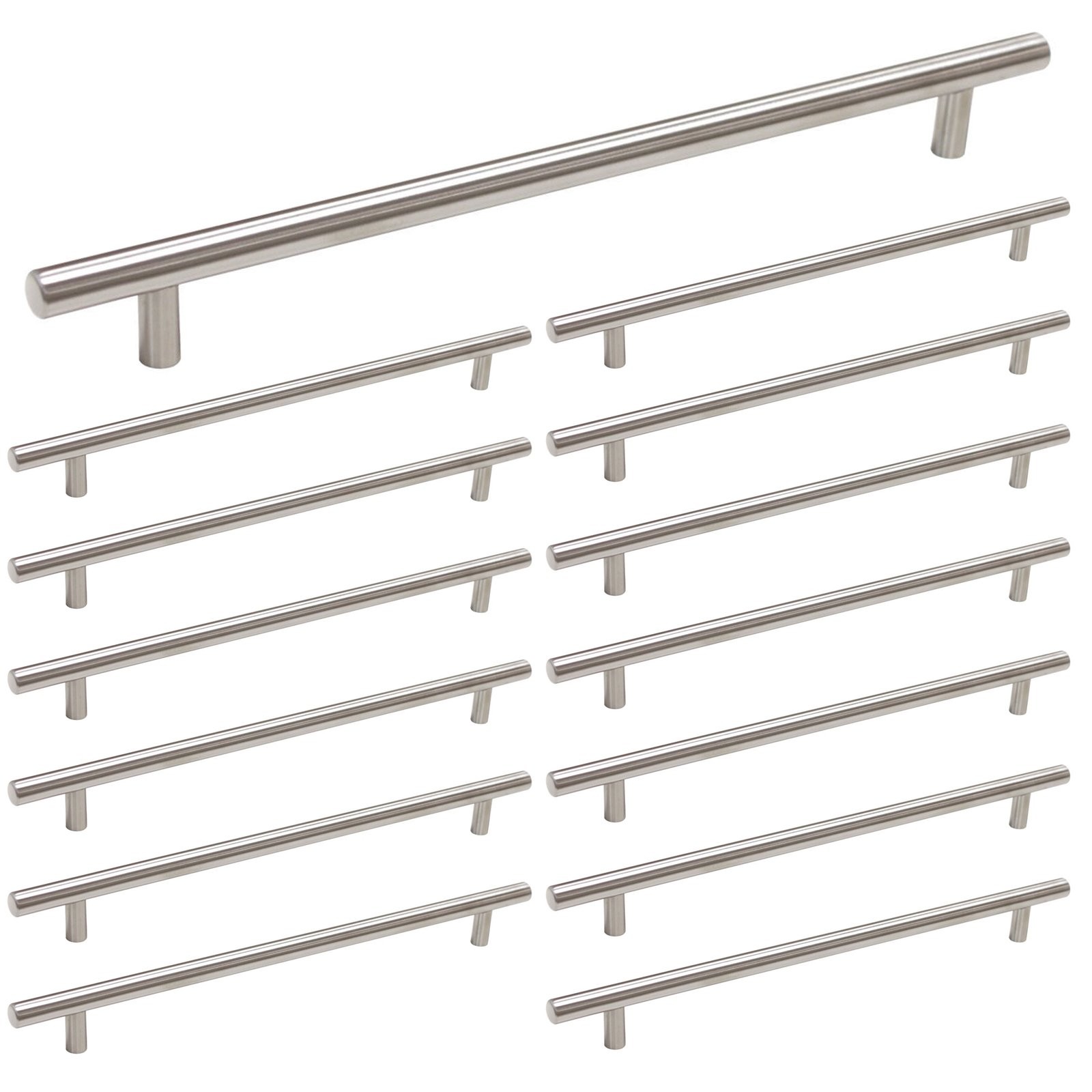 15 Pack Brushed Nickel Kitchen Cabinet Handles HD201SN for Cabinets and Drawers