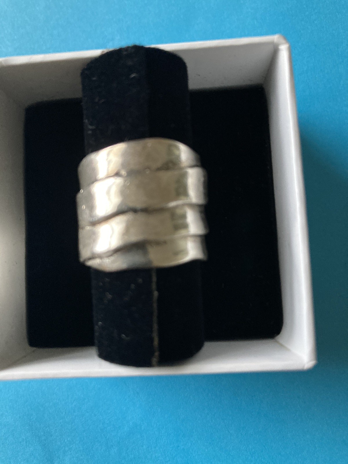 Chunky Wide 925 Solid Silver Hallmarked Designer … - image 4