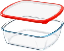9 X 9 Glass Baking Dish with Lid, 9 X 9 Baking Pan, 2.75QT LARGE and DEEP Baking