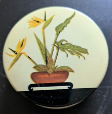VINTAGE Carter's Ink Birds of Paradise Typewriter Ribbon Storage Tin w/RIBBON.