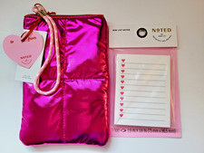 Noted it by Post it Valentine's Day Puffer Pen Pouch and Post it notes. NWT. 2pc