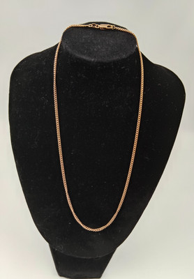 Stunning Gold Necklace 9K 9ct 375 Rose Gold Chain Link Necklace ~40cmL -AF