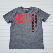 Under Armour Youth Heatgear Athletic T-Shirt Size YXL Gray/Red