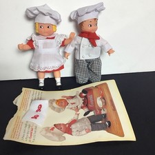 Vintage 1995 Campbell Soup Kids 5 1/2" Doll Chef Figure Boy And Girl