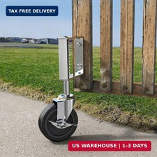 Gate Wheels with Side Brake, Spring Loaded Gate Casters for Farm Yard and More M