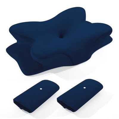 2 Pcs Velvet Cervical Neck Pillow Case, Soft Elasticity Pillowcase for Ergono...