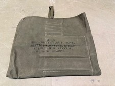 ORIGINAL WWII US ARMY BUTCHERS OUTFIT TOOL STEAK KNIFE UTENSILS ROLL & INSERTS