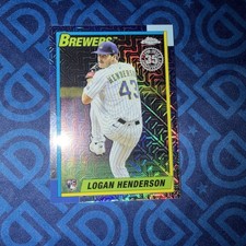 Logan Henderson 2025 Topps Update 1990 Anniversary Mojo #U90C-68 Brewers (RC)