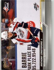 2023-24 Upper Deck CHL Anthony Cristoforo #154 Windsor Spitfires