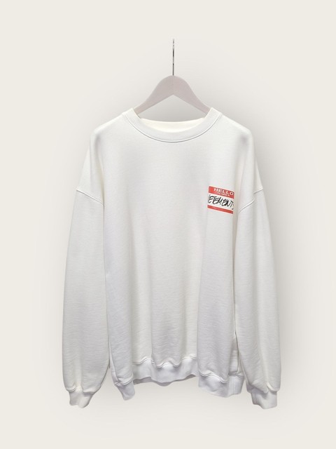 vetements White Name Tag Printing Logo Sweatshirt 59326738