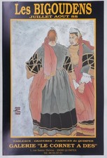 [AFFICHE D'ART] G. GÉO-FOURRIER : Costume de fête à St Gwenole #Bigoudens, 1988