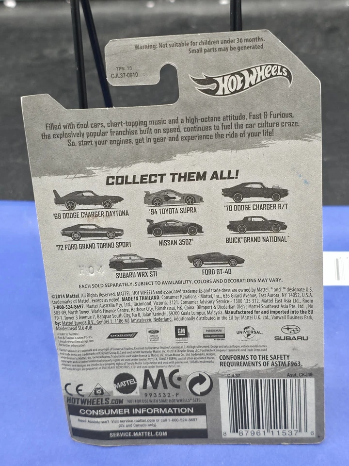 Hot Wheels - SUBARU WRX STI #07 silver/black - Fast & Furious- 1:64 Mattel CJL37 - Image 2 of 2