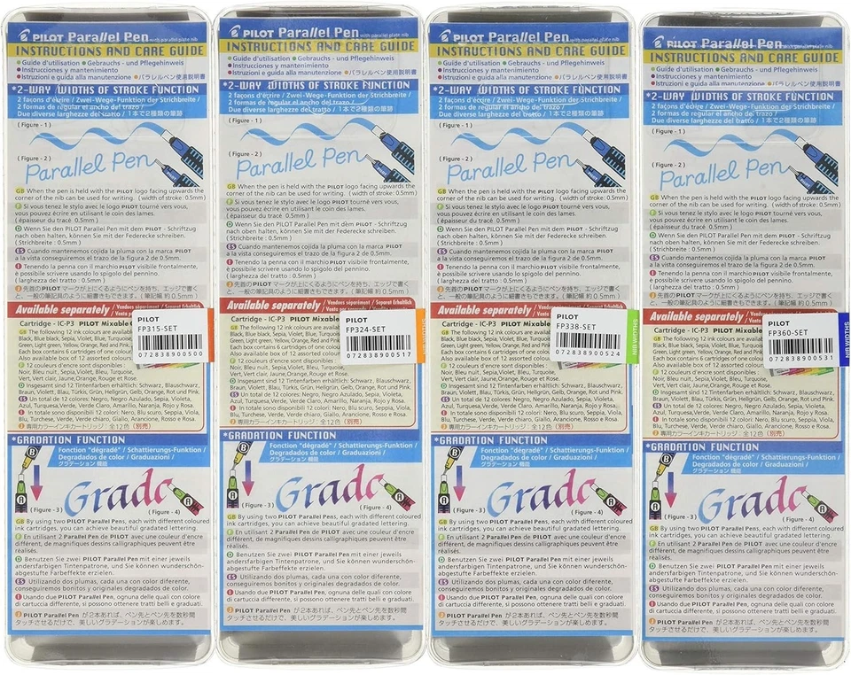 Juego de bolígrafos de caligrafía paralela - 4 plumillas + tinta extra Foto 3 de 4