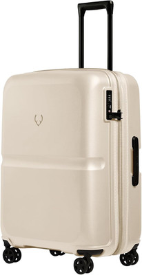 ANTLER Single Stripe Checked Medium Luggage, Wheat Beige, 26X18X12, 89L | Lightw