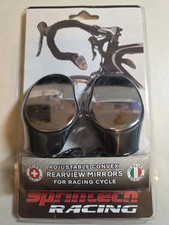 New Sprintech Racing Adjustable Convex Rearview Mirrors For Racing Pair - Black