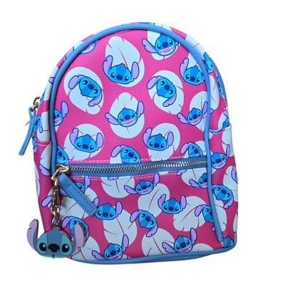 Bioworld Disney Stitch Mini Backpack Leather Purse Bag 