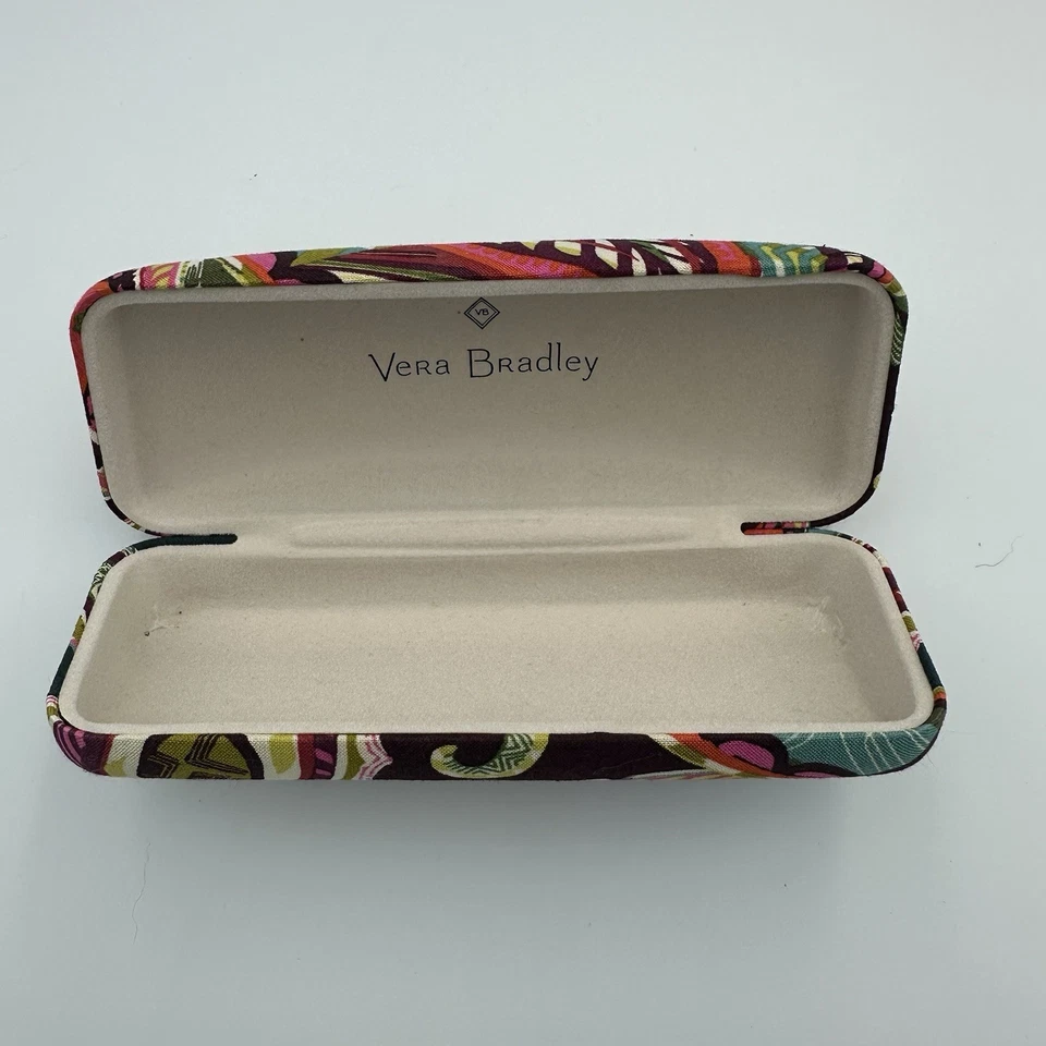 Vera Bradley - Estuche rígido para gafas Paisley Clam - Verdes, Rosas - Colores otoñales Foto 4 de 4