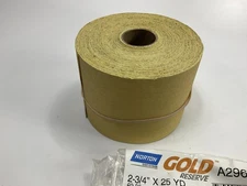 Norton 06150  2.75"x25yd 180 Grit PSA Sandpaper Dura Block GOLD Sticky Back Roll