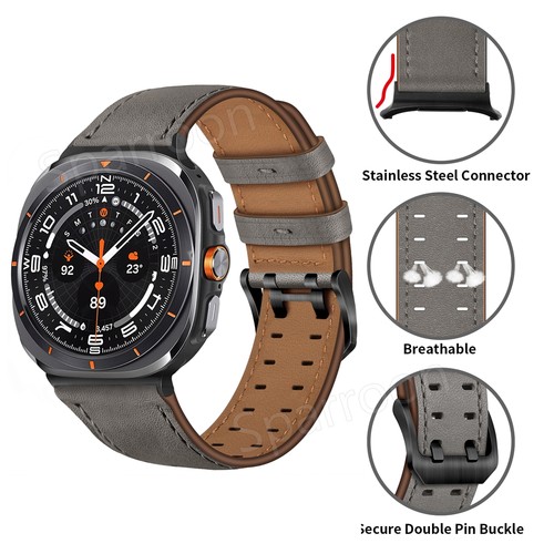 For Samsung Galaxy Watch 8 Classic 46mm/8 40/40mm Classic Leather Strap Band - Picture 42 of 45