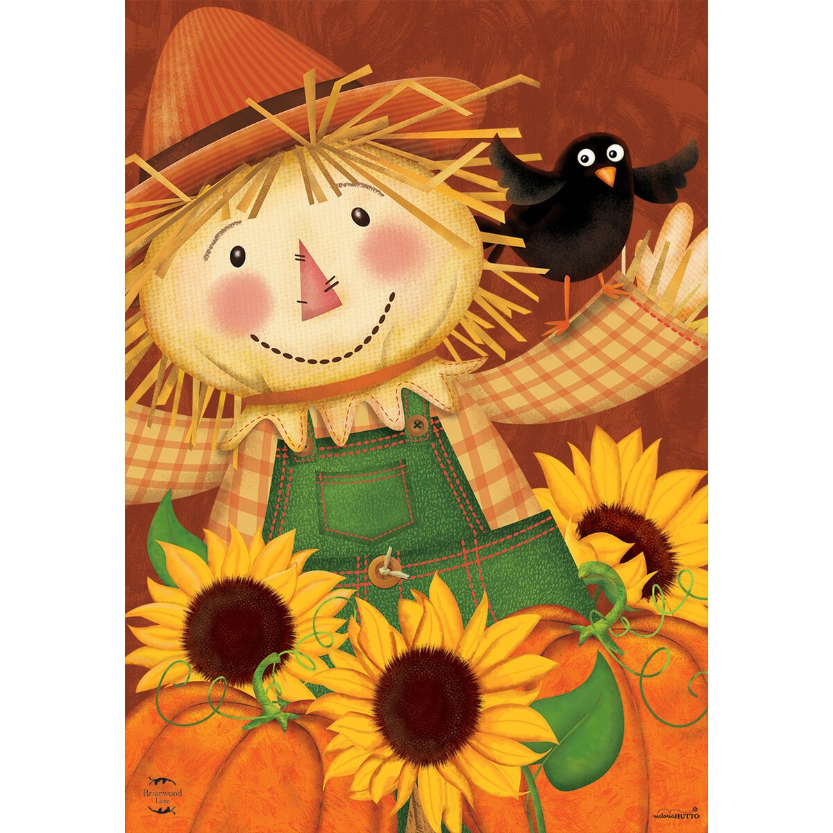 Briarwood Lane Garden Flag 12x18 For Outdoor Happy Scarecrow Fall For Fall