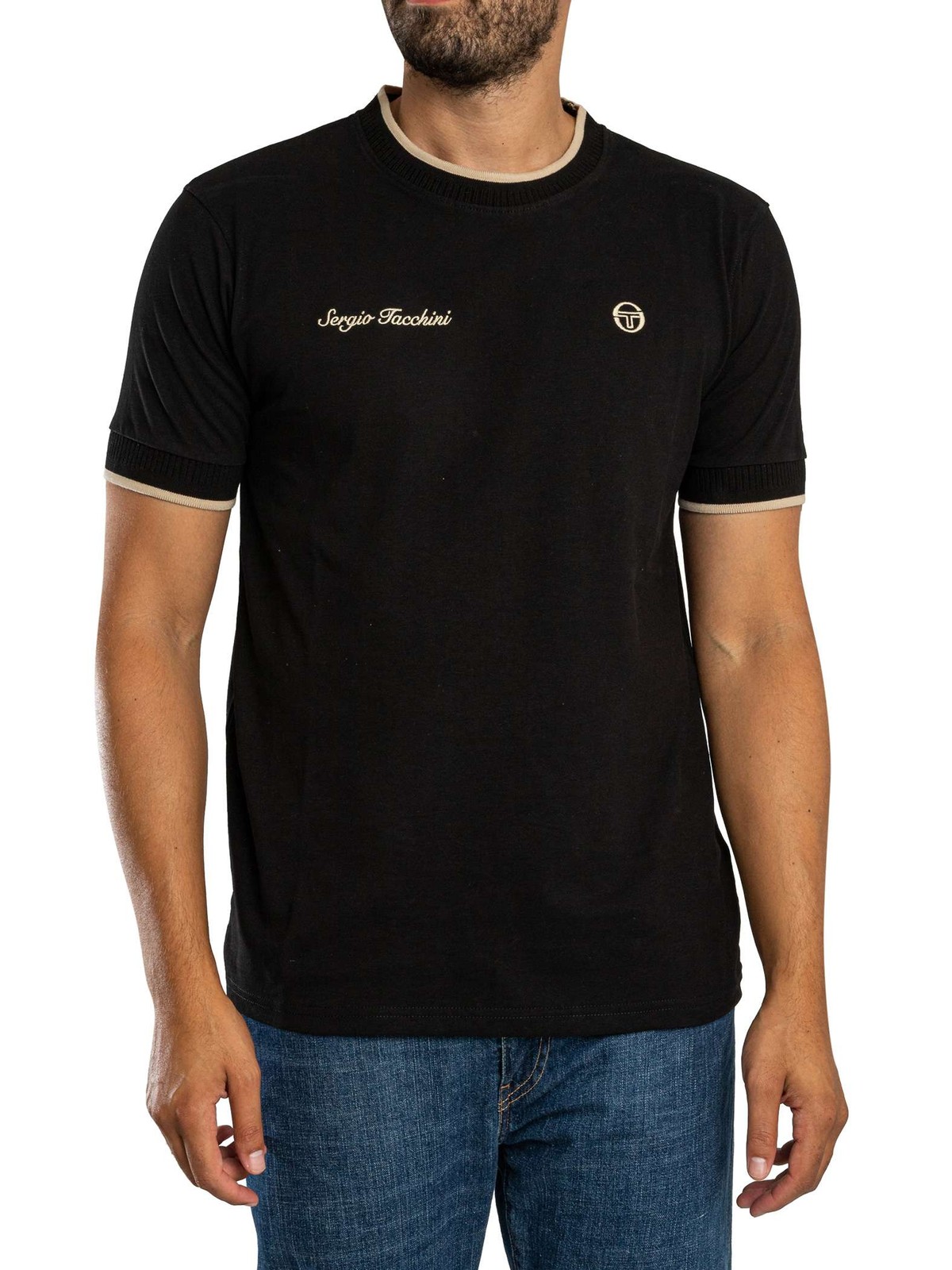 Sergio Tacchini Conte T-Shirt, Black - XXL