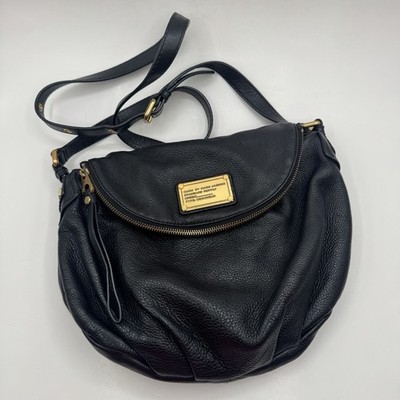 Marc by Marc Jacobs Q Natasha Black Leather Crossbody Shoulder Handbag Purse