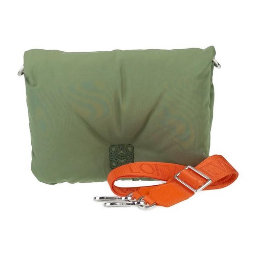 LOEWE Bag: GOYA PUFFER B896G22 Khaki Orange W28H21D10cm w/dust bag;