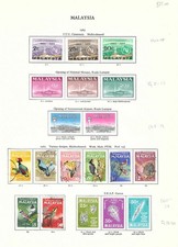 Malezja 1965-1966 Wybór znaczków niestemplowane/używane Dobra wartość. Kot 31+