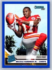 2019 Donruss #325 Mecole Hardman Jr. Press Proof Blue