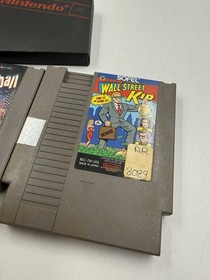 3 Games Nintendo NES Dodge Ball Wall Street Kid Gold Medal Challenge Untested