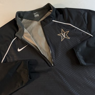 Nike Vanderbilt Commodores Jacket Men 2XL Team Issued Waterproof NCAA 1/4 Zip
