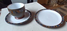 DENBY MARRAKESH EXTRA LARGE BREAKFAST CUP , SAUCER   & side plate