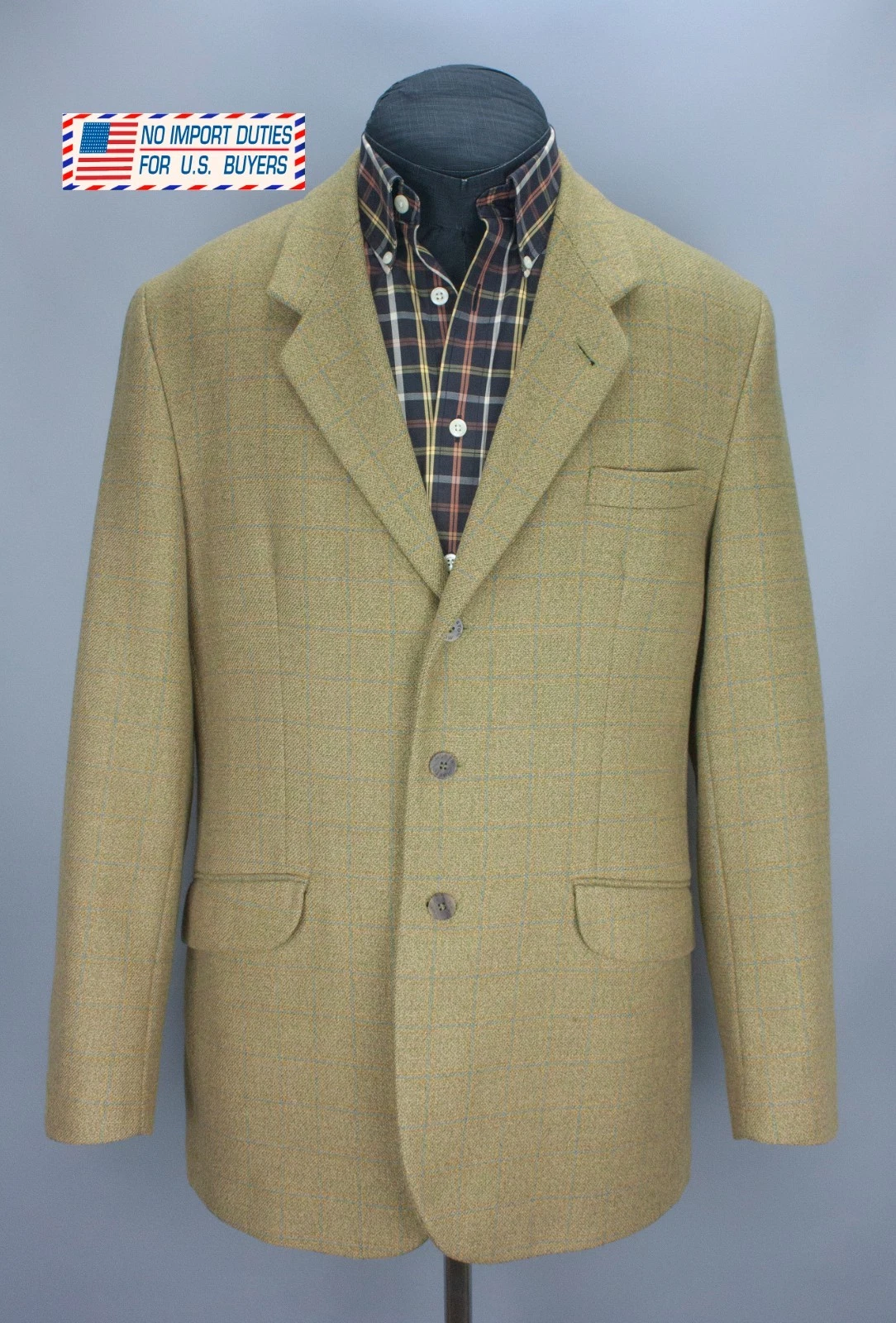 Musto Mens XL Green Check Technical Tweed Shooting Jacket Performance Coat
Opens in a new window or 
