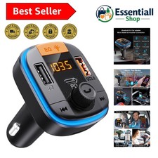Compact Bluetooth FM Transmitter for Car - USB Charging  Music Playback Options