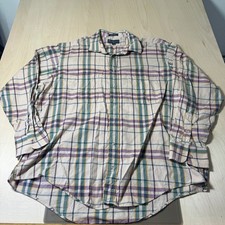VTG Burberrys Of London Plaid Shirt Long Sleeve Button Up Collared XL USA Made