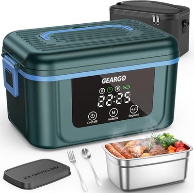 1.6L Cordless Electric Lunch Box Rechargeable Rapid Heated Lunch Box Food Warmer