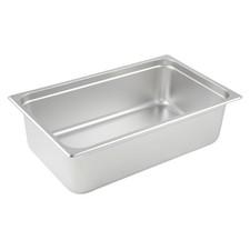Winco Full-Size Anti-Jamming Steam Pan, 6-Inch Deep Stainless Steel for Buffets