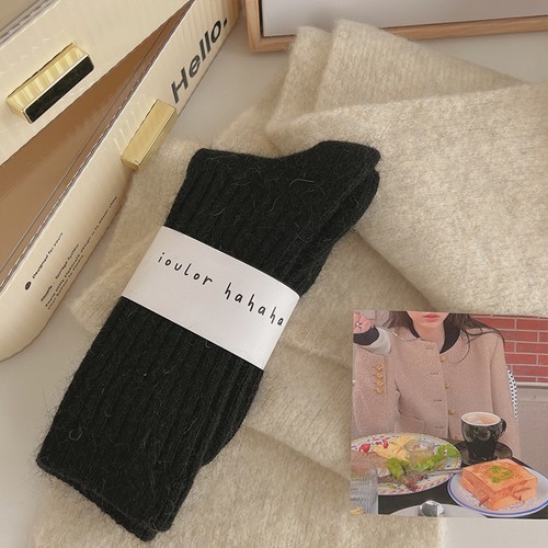 Thick Mid Tube Socks Cashmere Sleep Home Socks For Women - Picture 11 of 16