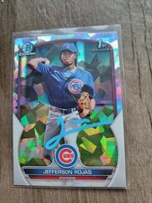 Jefferson Rojas Signed 2023 Bowman Refractor Baseball Card Cubs #BCP-70 Atomic