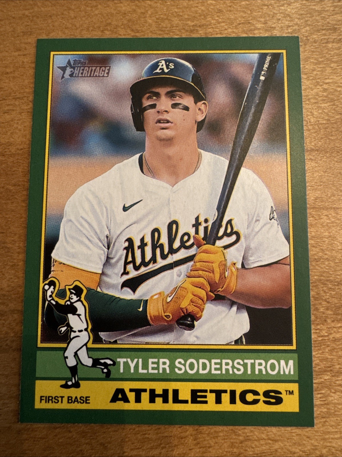 2025 Topps Heritage Tyler Soderstrom Green Border SP Athletics
