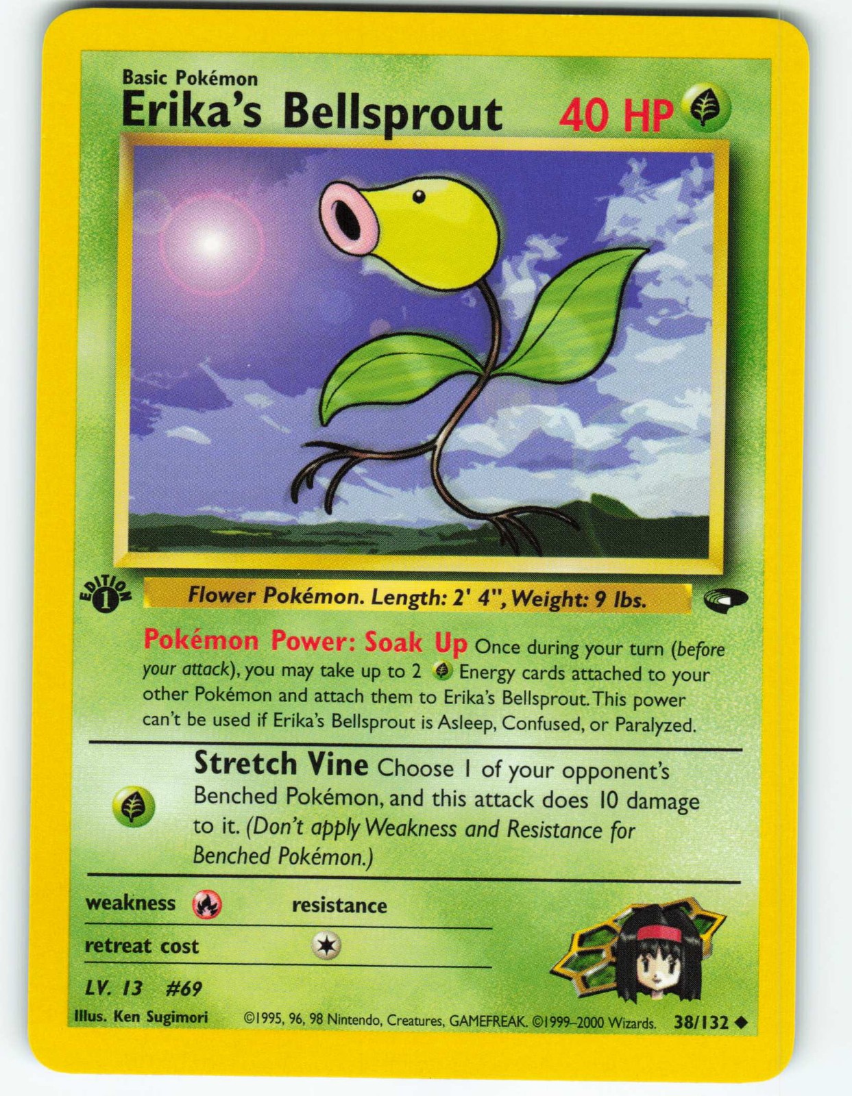 Erika's Bellsprout - 1st Edition - 38/132 Gym Challenge - Pokémon TCG - 2000