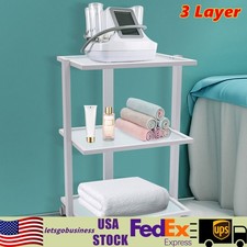 3-Layer Salon Trolley Floor Mount Rolling Salon Cart Tray Station W/ Wheels