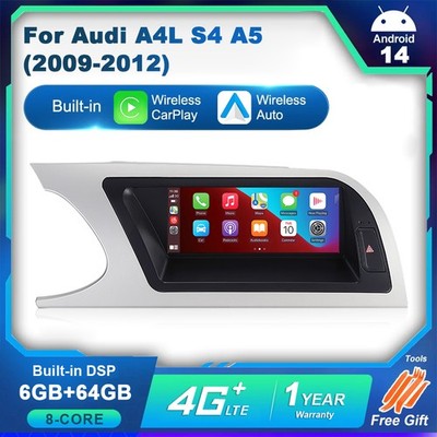 8.8'' Android 14 Autoradio 64GB DAB+ Für Audi A4/B8/S4 Concert/Symphony 2009-2012