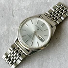 Vintage SEIKO Sportsmatic Silver Sunburst Dial Day Date Automatic Watch Japan