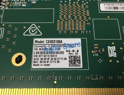 Mellanox MCX653106A-ECAT ConnectX-6 EDR/HDR100/100GbE CX653106A Low Profile